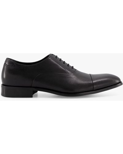 Dune Secrecy Leather Derby Shoes - Black