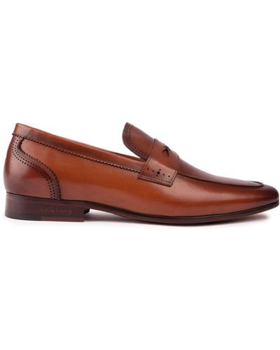 Simon Carter Pike Leather Loafers - Brown