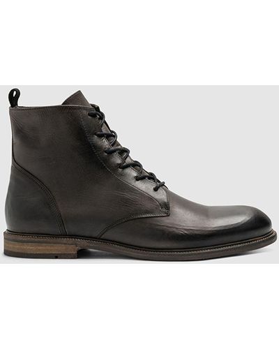 Rodd & Gunn Portal Military Leather Boots - Black