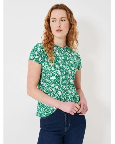 Crew Floral Print T-shirt - Green