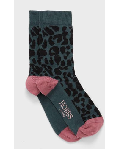 Hobbs Cotton Blend Leopard Print Socks - Multicolour