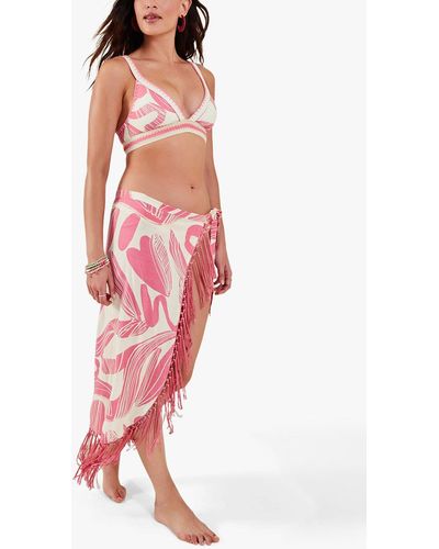 Accessorize Squiggle Sarong - Red