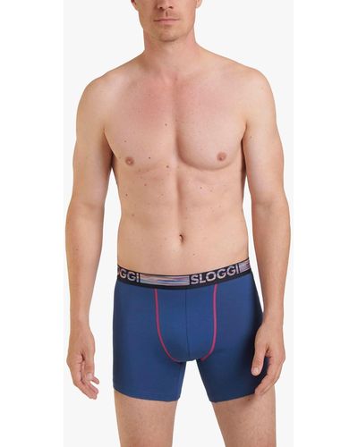 sloggi EVER Cool Cotton Stretch Hipster Trunks, Pack of 2, Twilight Blue at  John Lewis & Partners