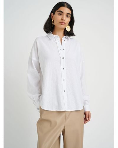 Inwear Amos Kiko Relaxed Fit Long Sleeve Shirt - White
