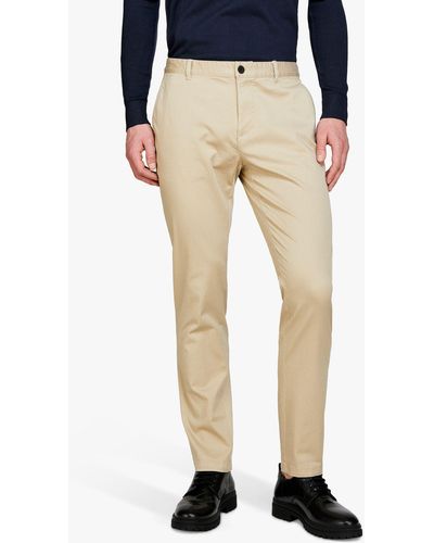 Sisley Stretch Cotton Drill Chino Trousers - Natural