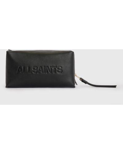 AllSaints Elliotte Leather Pouch - White