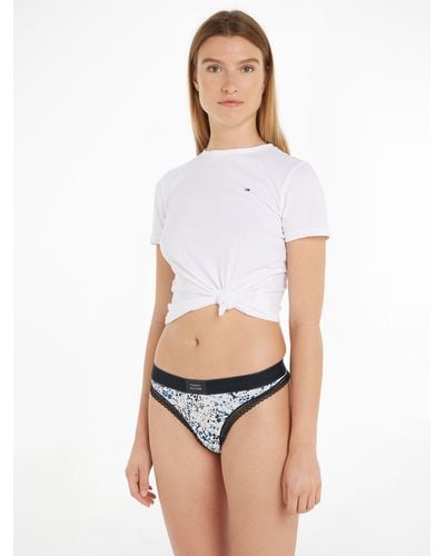 Tommy Hilfiger Printed Thong - White