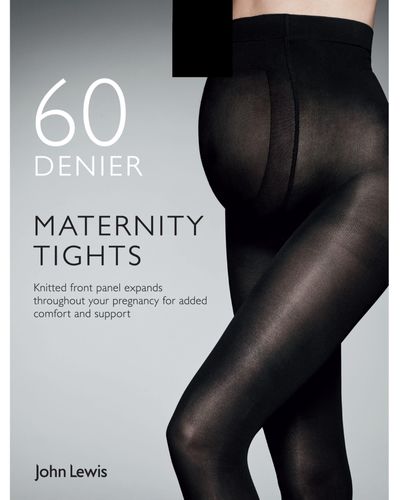 John Lewis 60 Denier Opaque Maternity Tights - Black