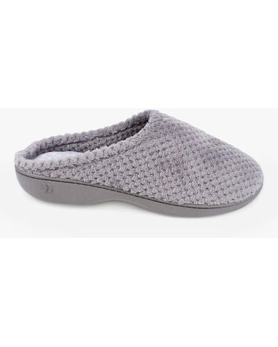 Totes Popcorn Terry Mule Slippers - Grey