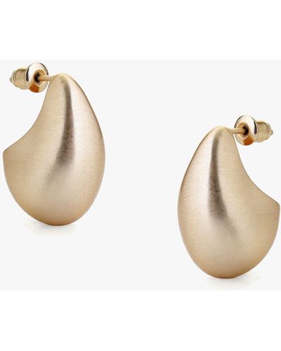 Tutti & Co Hush Chunky Brushed Drop Earrings - Natural