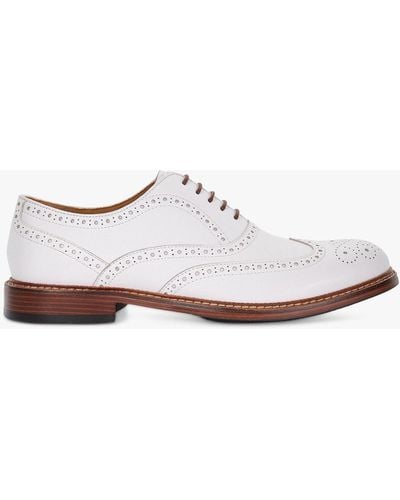 Dune Solihull Wing-tip Brogue Shoes - White