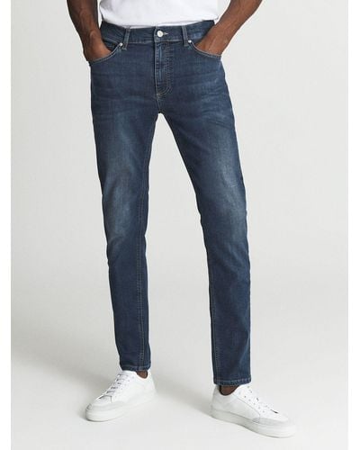 Reiss James Jersey Slim Fit Jeans - Blue