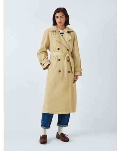 Barbour Tomorrow's Archive Saoirse Linen Blend Trench Coat - White