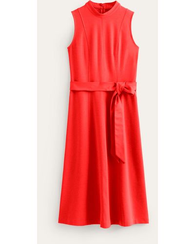 Boden Nicola High Neck Sleeveless Dress - Red