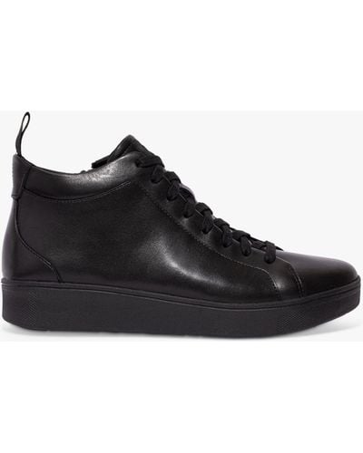 Fitflop Rally Leather Trainers - Black