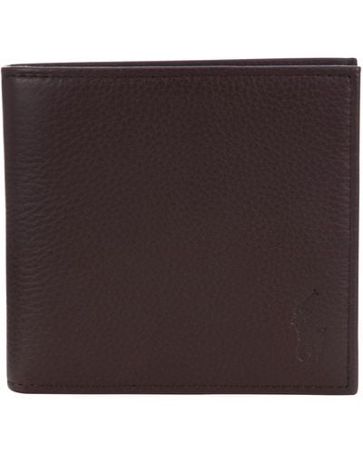 Ralph Lauren Polo Pebble Leather Wallet - Brown