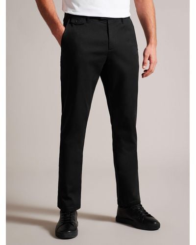 Ted Baker Haydae Slim Fit Textured Chino Trousers - Black