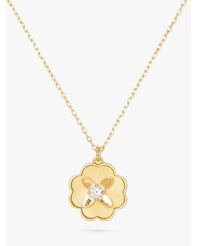 Kate Spade Bloom Pendant Necklace - Metallic