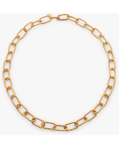 Monica Vinader Alta Textured Chunky Chain Necklace - Metallic