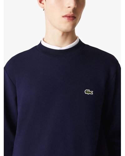 Lacoste Organic Brushed Cotton Sweatshirt - Blue