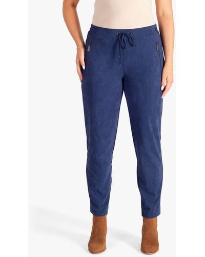 Chesca Faux Suede Trousers - Blue