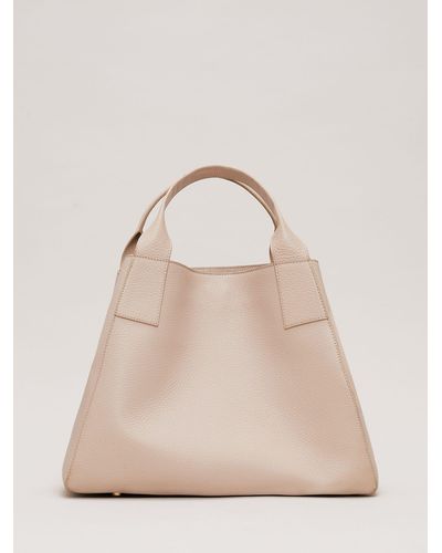 Phase Eight Leather Tote Bag - Natural