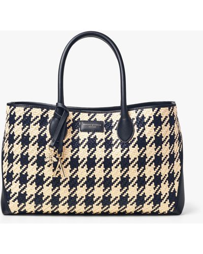 Aspinal of London Dogtooth Weave Leather Tote Bag - Multicolour