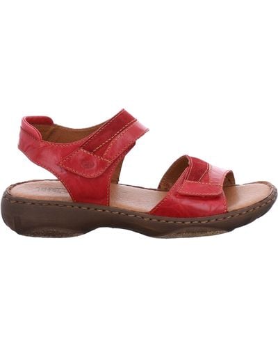 Josef Seibel Debra 19 Leather Sandals - Red