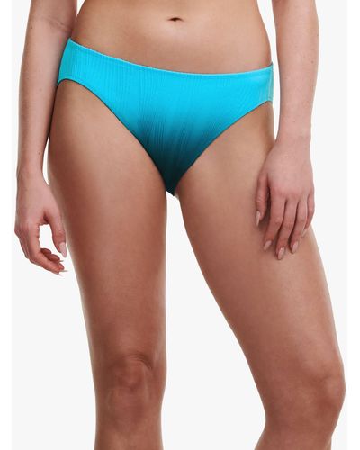 Chantelle Pulp Swimwear Textured Bikini Bottoms - Blue