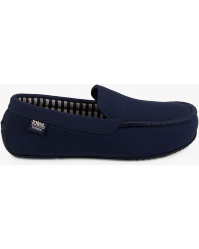 Totes Textured Moccasin - Blue