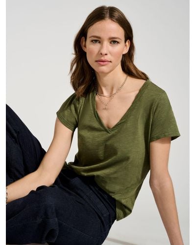 Baukjen Essentials Organic Cotton V-neck T-shirt - Green