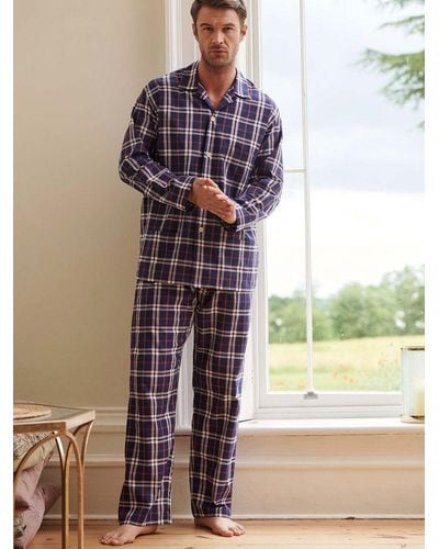 British Boxers Chester Crisp Cotton Check Pyjamas - Multicolour