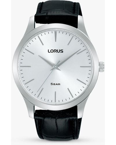 Lorus Leather Strap Watch - White