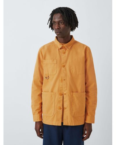 Barbour Tomorrow's Archive Cleadon Linen Blend Overshirt - Orange