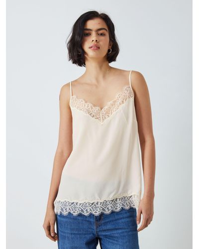 John Lewis Silk Cami Top - Natural