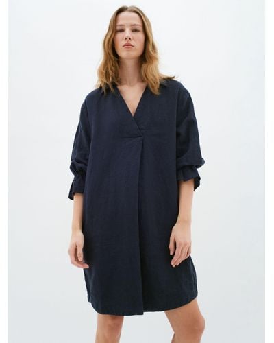 Inwear Peg 3/4 Sleeve Loose Fit Dress - Blue