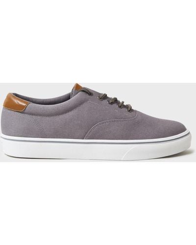 Crew Oxford Canvas Trainers - Grey