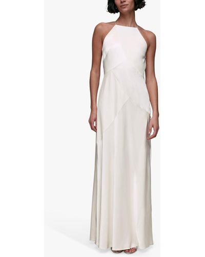 Whistles Eileen Silk Low Back Wedding Dress - White