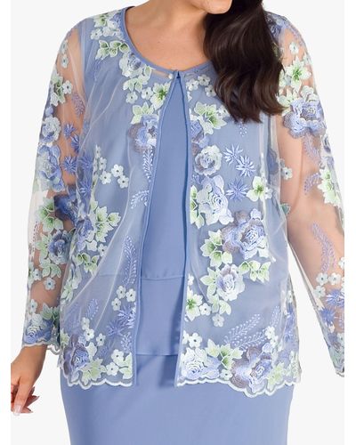 Chesca Bluebell Floral Jacket
