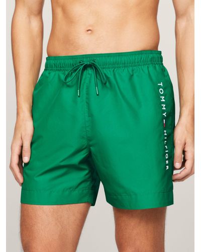 Tommy Hilfiger Side Print Swim Shorts - Green