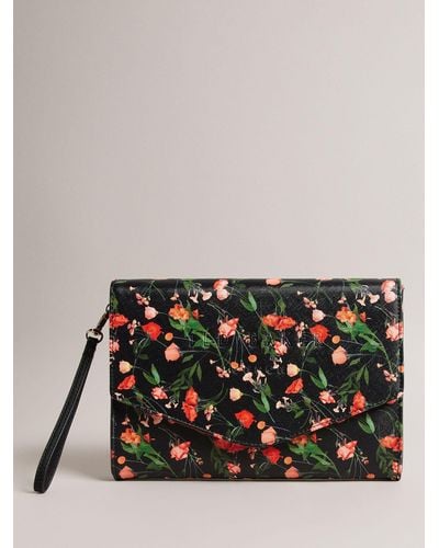 Ted Baker Paiticn Floral Printed Envelope Pouch - Multicolour