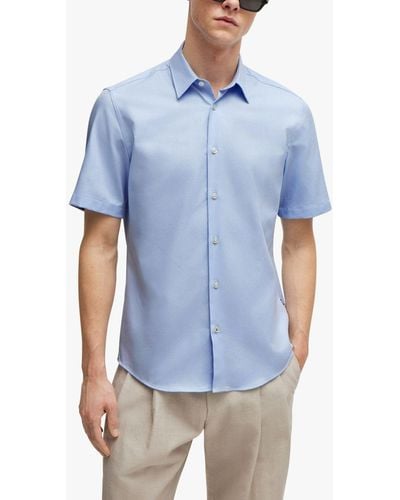 BOSS Boss S-liam Short Sleeve Shirt - Blue