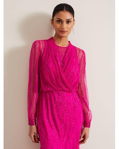 Phase Eight Lila Beaded Cover Up - Pink