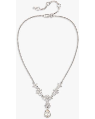 Susan Caplan Vintage Givenchy Swarovski Crystal Pendant Necklace - White
