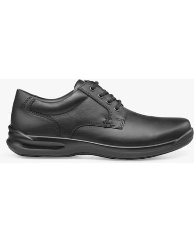 Hotter Burton Ii Classic Leather Lace-up Derby Shoes - Grey