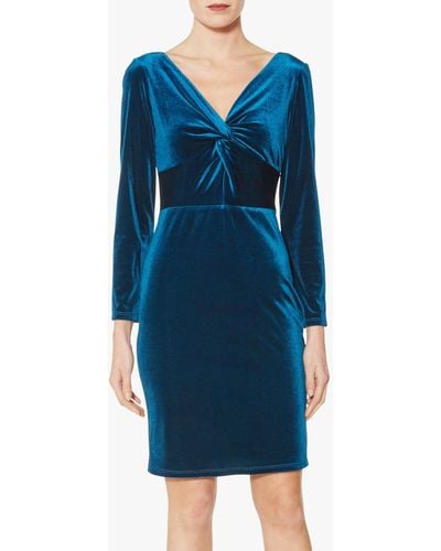 Gina Bacconi Spencer Knot Mini Dress - Blue