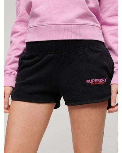 Superdry Sportswear Logo Racer Shorts - Black