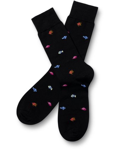 Charles Tyrwhitt Tropical Fish Socks - Black
