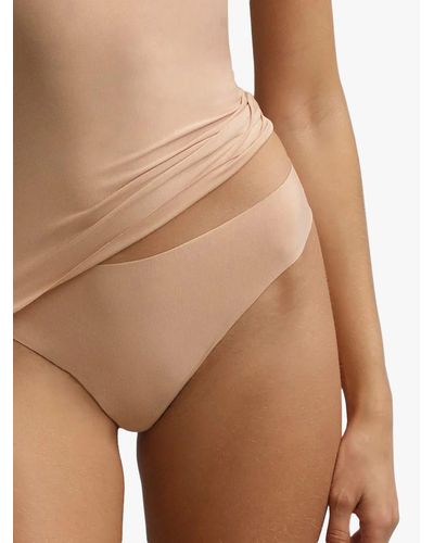 Commando Butter Mid-rise Seamless Thong - Brown