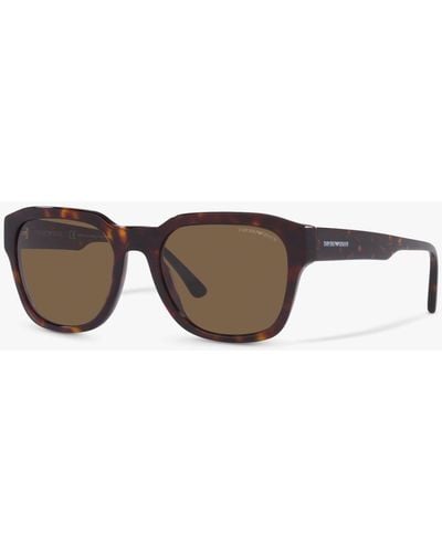 Emporio Armani Ea4175 Square Sunglasses - Brown
